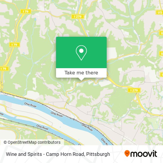 Wine and Spirits - Camp Horn Road map