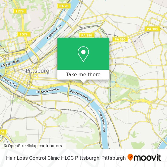 Hair Loss Control Clinic HLCC Pittsburgh map