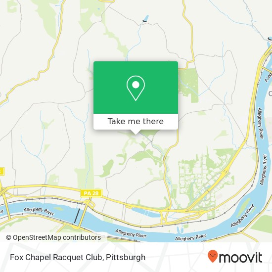 Fox Chapel Racquet Club map