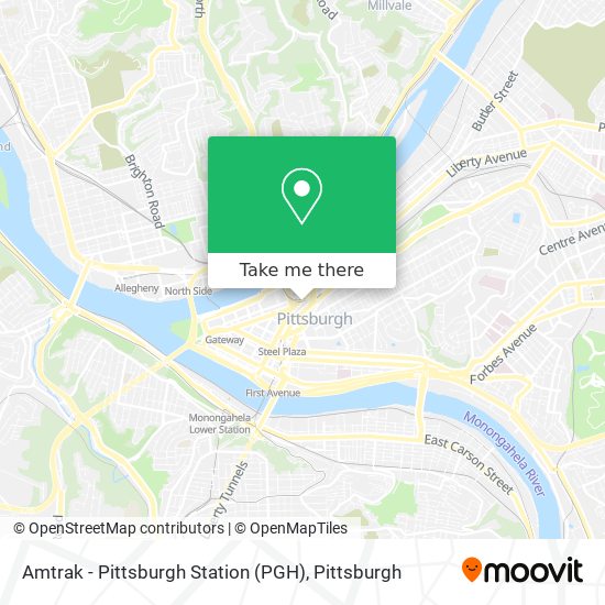 Amtrak - Pittsburgh Station (PGH) map