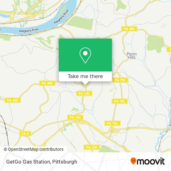 Mapa de GetGo Gas Station