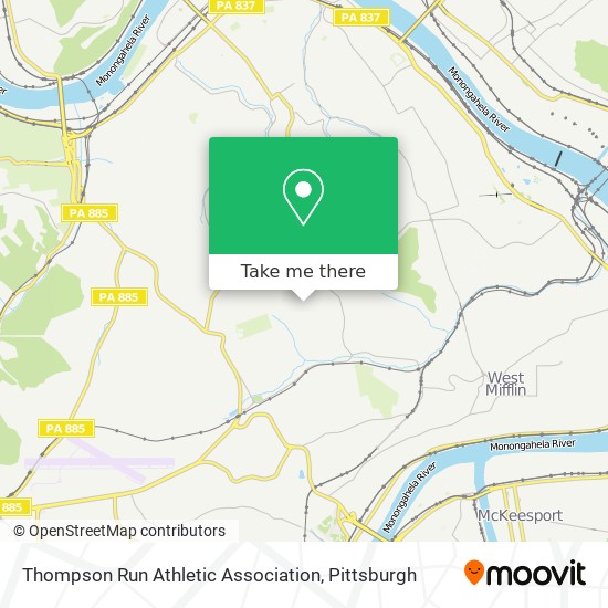 Thompson Run Athletic Association map