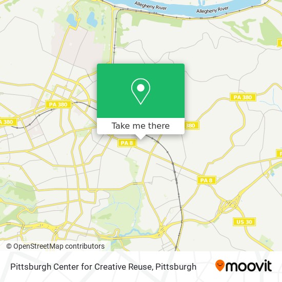 Pittsburgh Center for Creative Reuse map