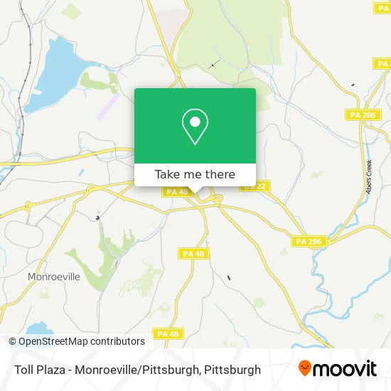 Mapa de Toll Plaza - Monroeville / Pittsburgh