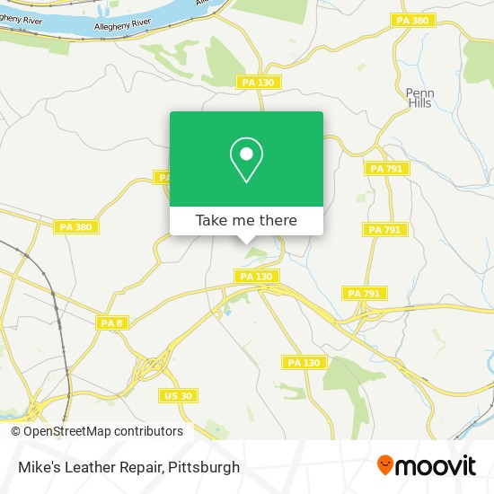 Mike's Leather Repair map