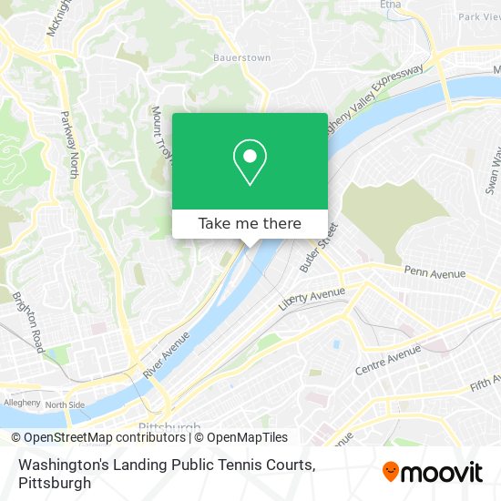 Mapa de Washington's Landing Public Tennis Courts