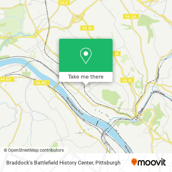 Braddock's Battlefield History Center map