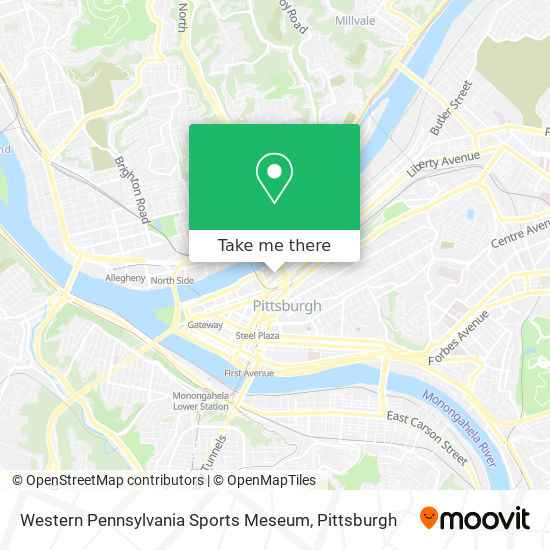 Mapa de Western Pennsylvania Sports Meseum