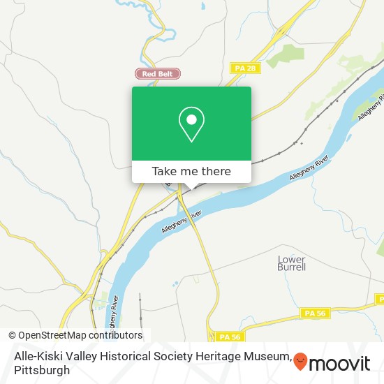 Mapa de Alle-Kiski Valley Historical Society Heritage Museum