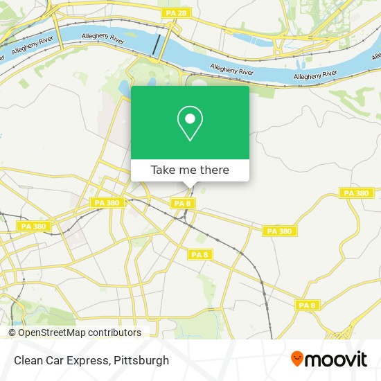 Clean Car Express map