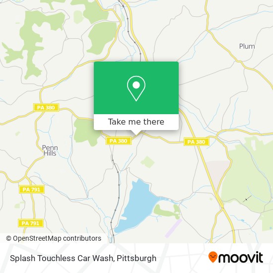 Mapa de Splash Touchless Car Wash