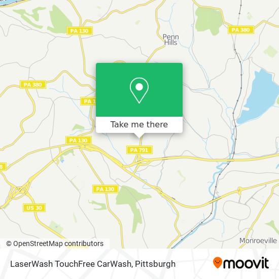 Mapa de LaserWash TouchFree CarWash