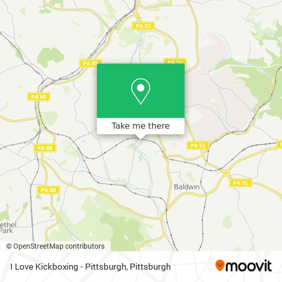 I Love Kickboxing - Pittsburgh map