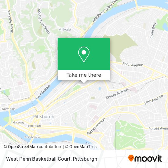 West Penn Basketball Court map