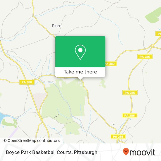 Mapa de Boyce Park Basketball Courts