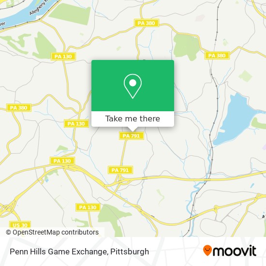 Mapa de Penn Hills Game Exchange