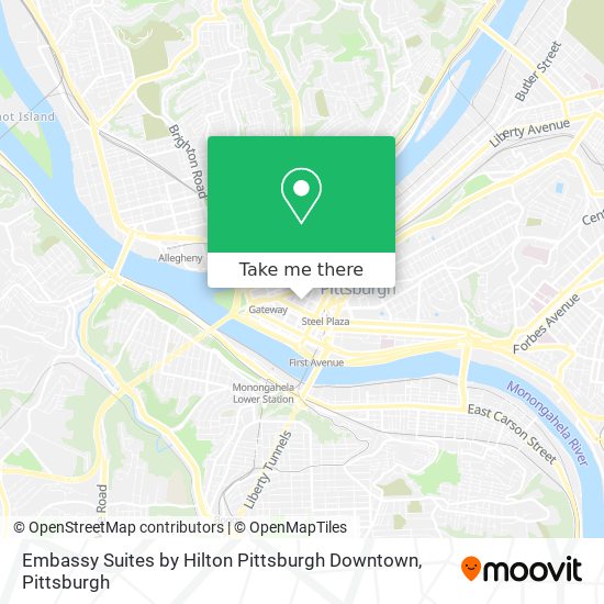 Embassy Suites by Hilton Pittsburgh Downtown map