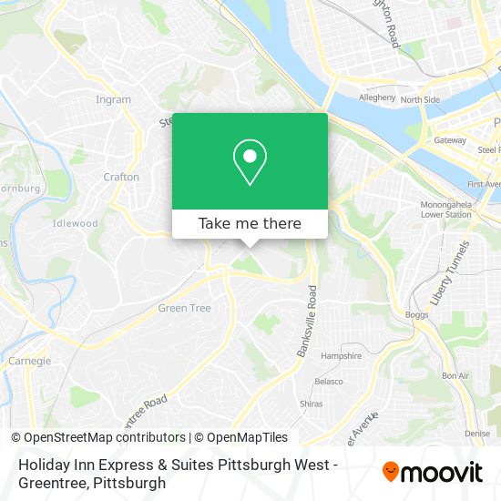 Holiday Inn Express & Suites Pittsburgh West - Greentree map