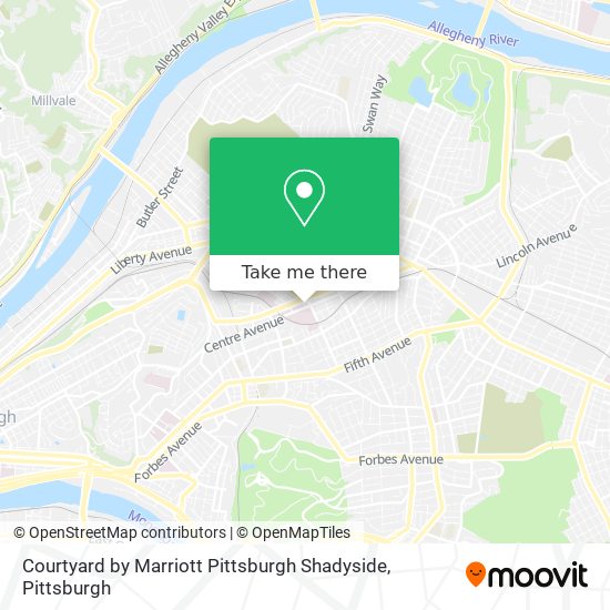 Mapa de Courtyard by Marriott Pittsburgh Shadyside