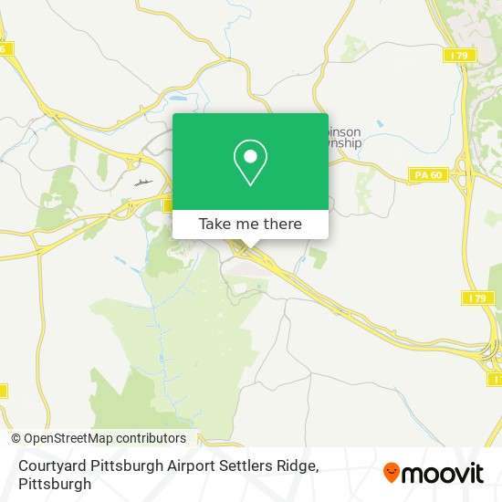 Courtyard Pittsburgh Airport Settlers Ridge map