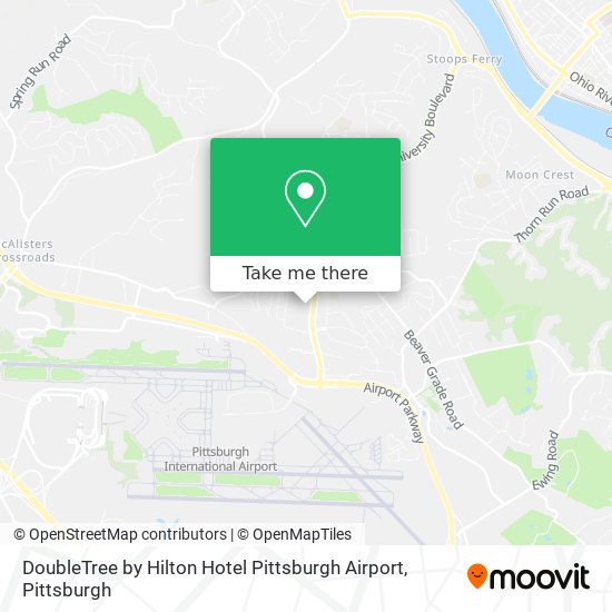 DoubleTree by Hilton Hotel Pittsburgh Airport map