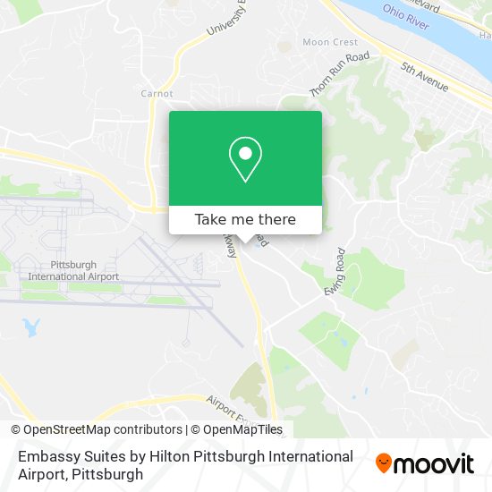 Embassy Suites by Hilton Pittsburgh International Airport map