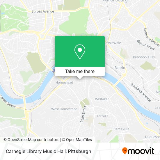 Carnegie Library Music Hall map