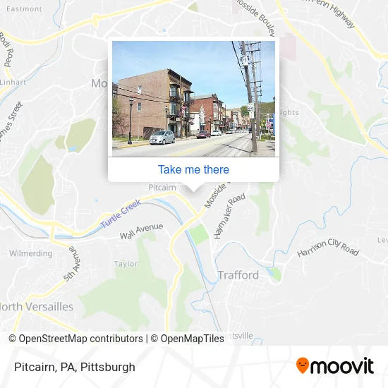 Pitcairn, PA map