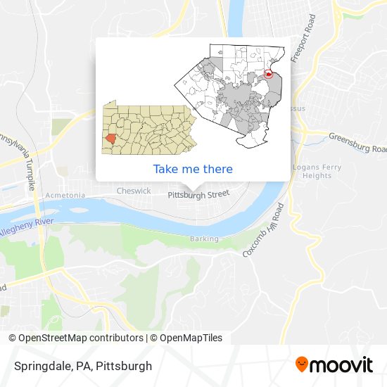 Mapa de Springdale, PA