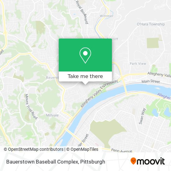 Mapa de Bauerstown Baseball Complex