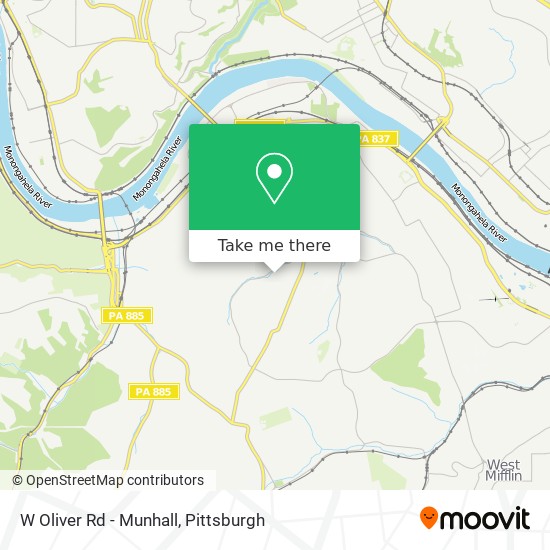 Mapa de W Oliver Rd - Munhall