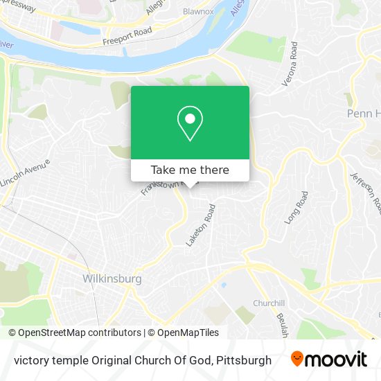 Mapa de victory temple Original Church Of God