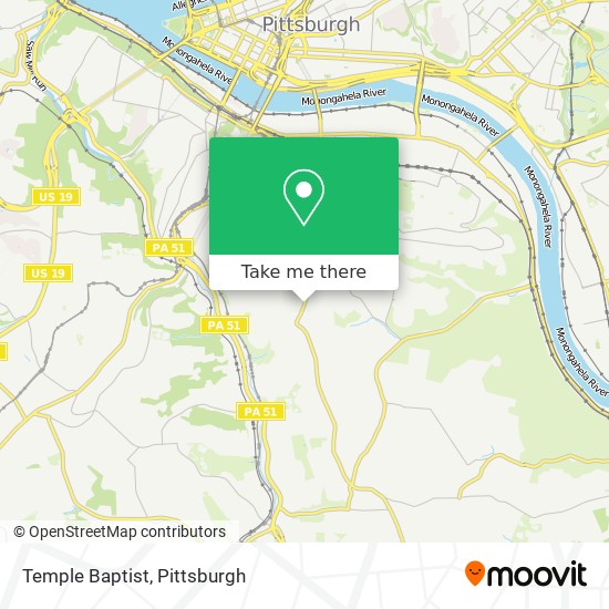 Temple Baptist map