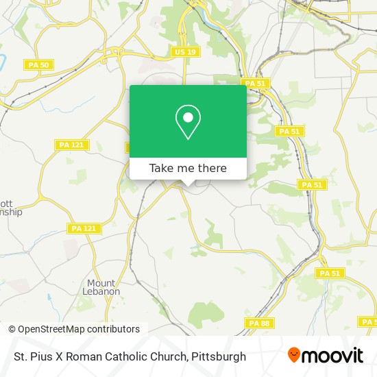 St. Pius X Roman Catholic Church map