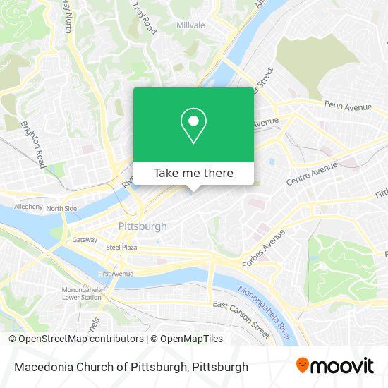 Mapa de Macedonia Church of Pittsburgh