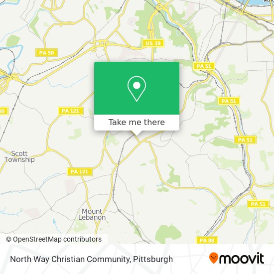 North Way Christian Community map