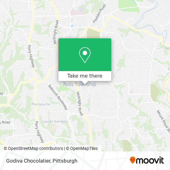 Godiva Chocolatier map