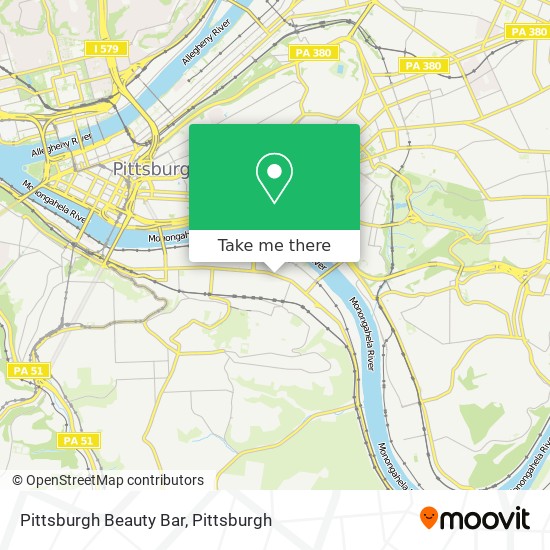 Mapa de Pittsburgh Beauty Bar