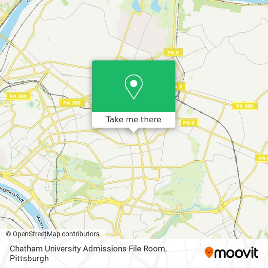 Chatham University Admissions File Room map
