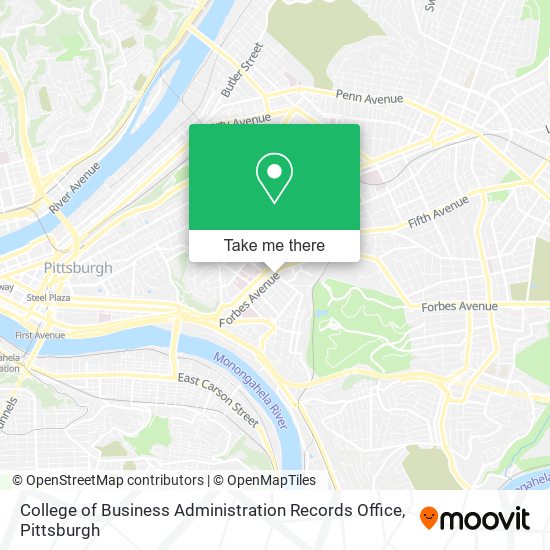 College of Business Administration Records Office map