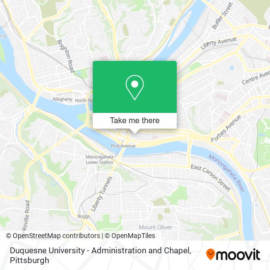 Duquesne University - Administration and Chapel map
