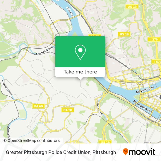 Greater Pittsburgh Police Credit Union map