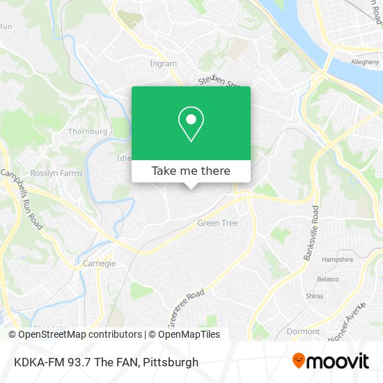 KDKA-FM 93.7 The FAN map