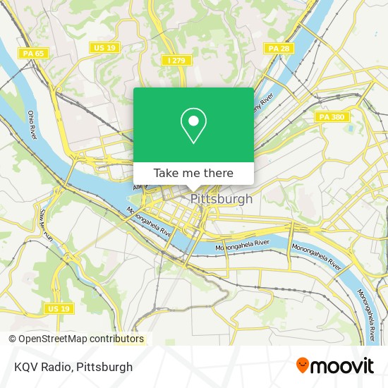 Mapa de KQV Radio