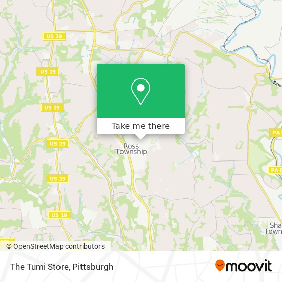 The Tumi Store map