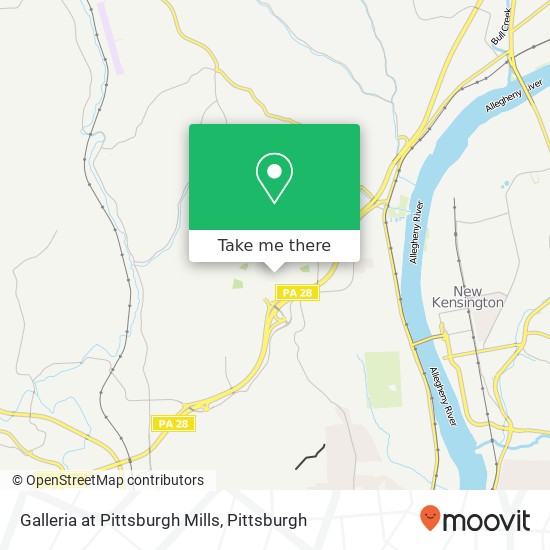 Mapa de Galleria at Pittsburgh Mills