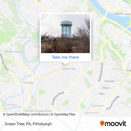 Green Tree, PA map
