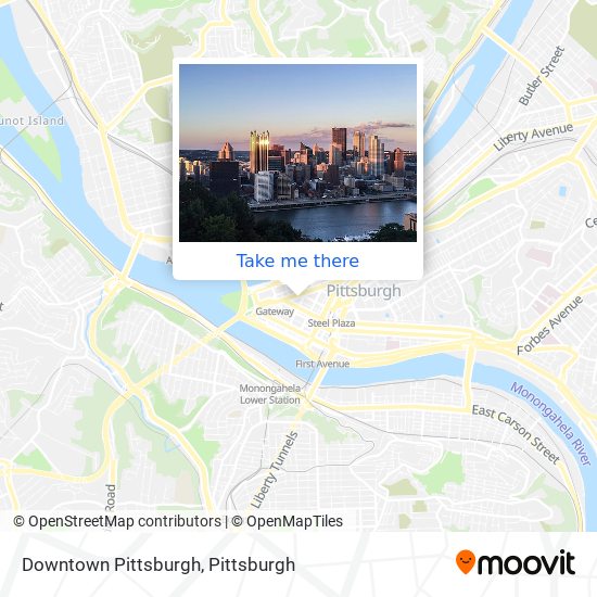 Downtown Pittsburgh map