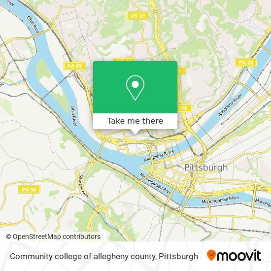 Mapa de Community college of allegheny county