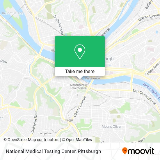 Mapa de National Medical Testing Center